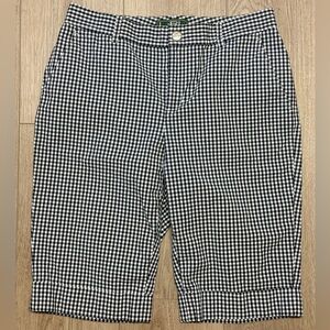 90’ Lauren Active Ralph Lauren B&W Gingham Shorts Bermuda Checked Sz.4